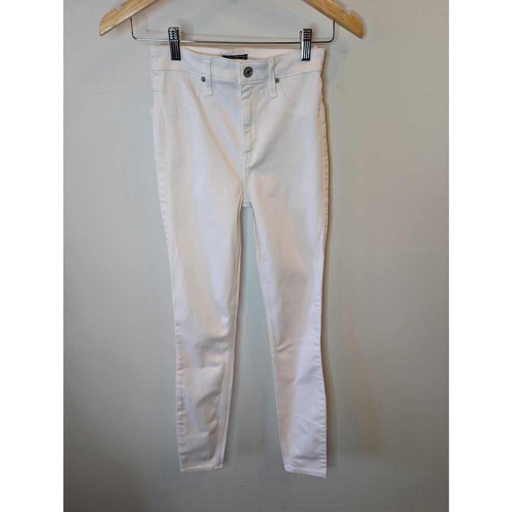 Abercrombie Fitch Simone High Rise Jean Legging White Skinny Size 24 Stretch